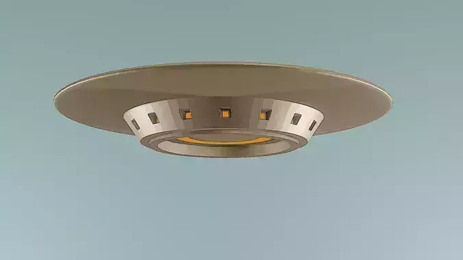 Low poly model of an UFO 03