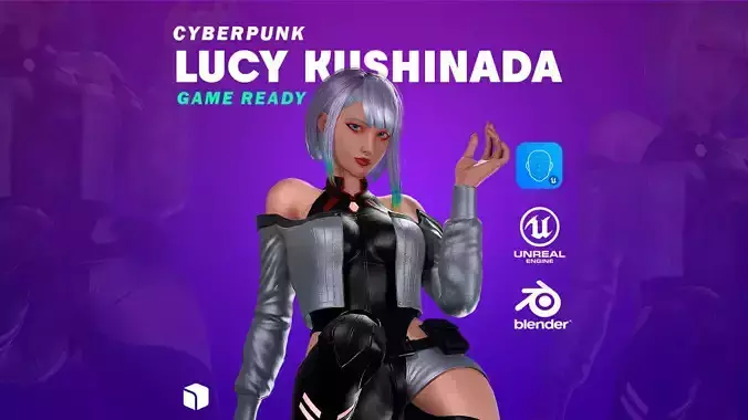 Lucy Cyberpunk Edgerunner  - Game Ready 3D model - UE5 Low-poly 3D model
