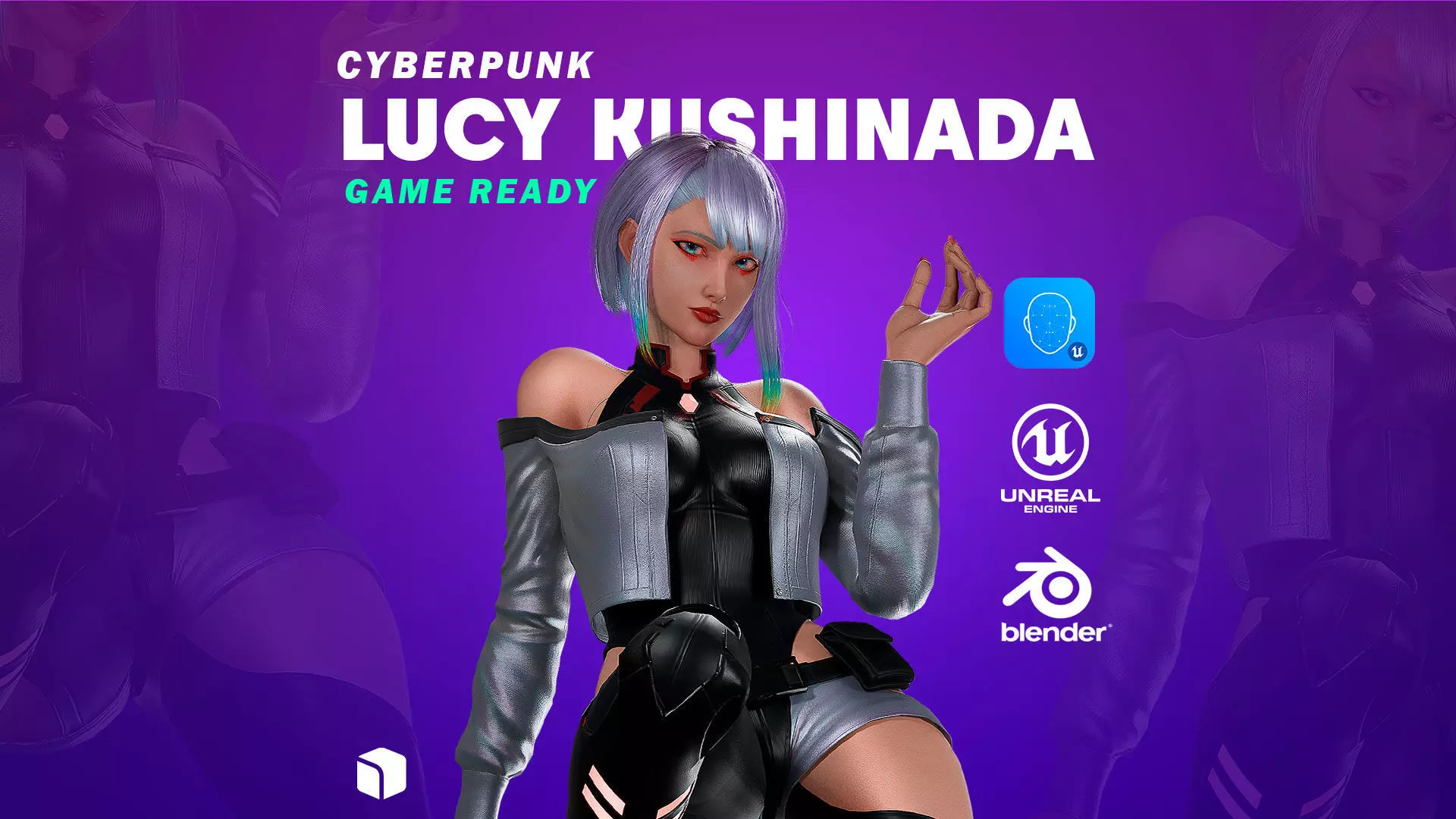 Lucy Cyberpunk Edgerunner  - Game Ready 3D model - UE5 Low-poly 3D model_0