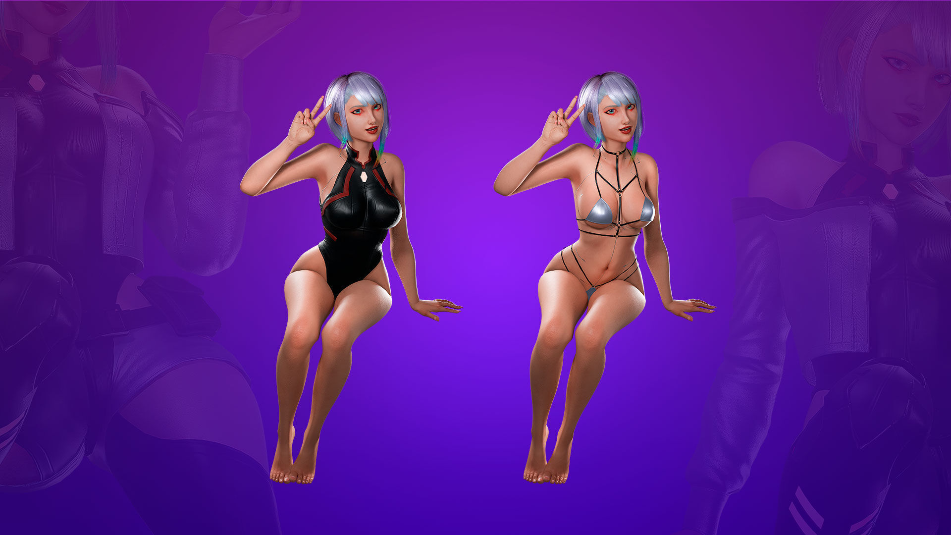 Lucy Cyberpunk Edgerunner  - Game Ready 3D model - UE5 Low-poly 3D model_5