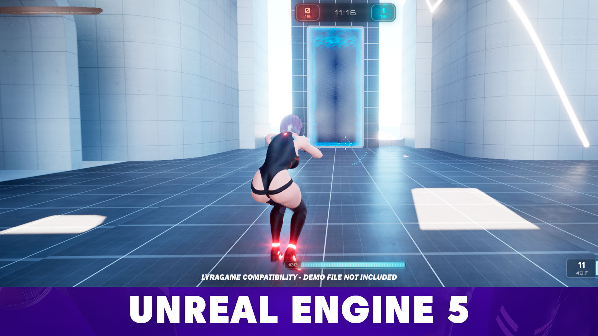 Lucy Cyberpunk Edgerunner  - Game Ready 3D model - UE5 Low-poly 3D model_17