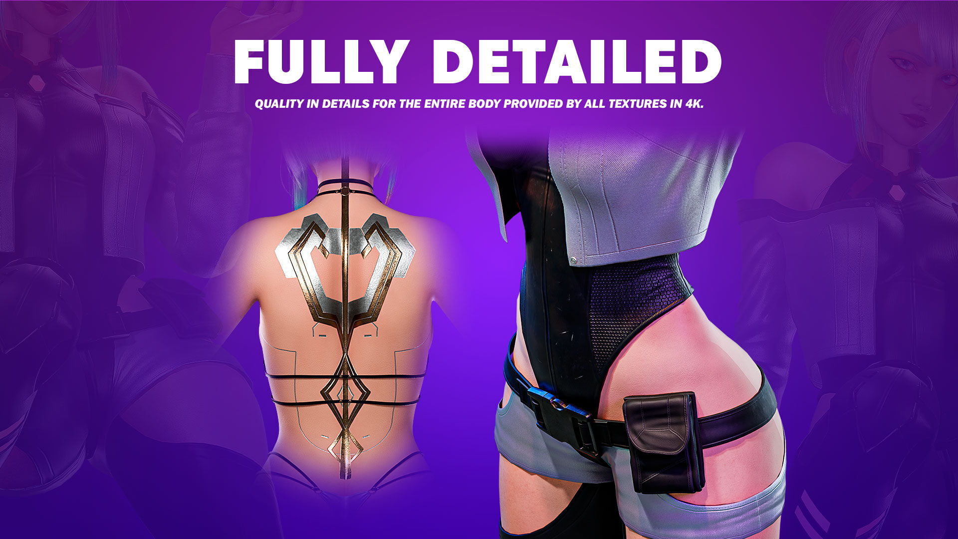 Lucy Cyberpunk Edgerunner  - Game Ready 3D model - UE5 Low-poly 3D model_11