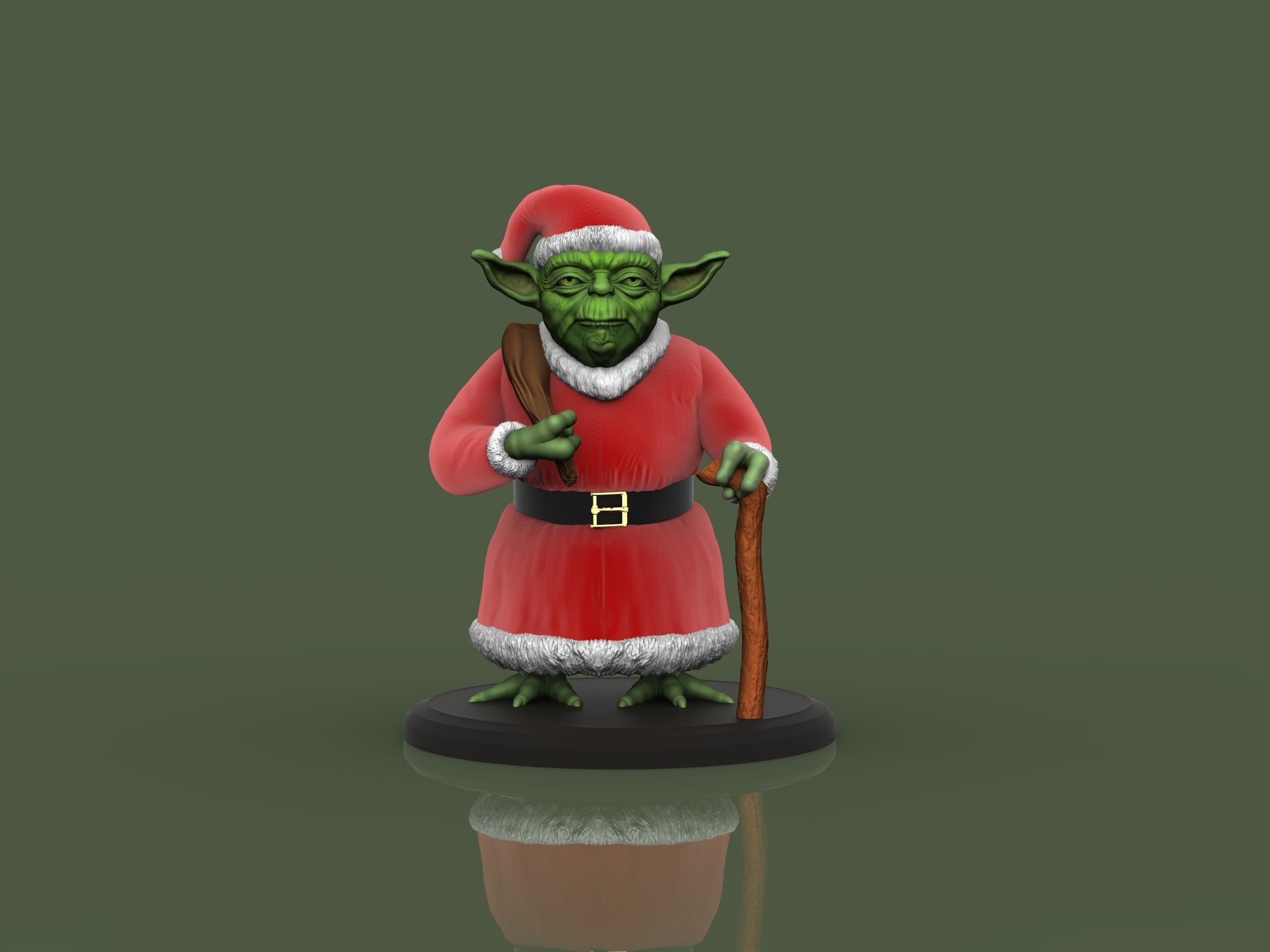 Yoda Christmas tree Ornament  3D print model_2