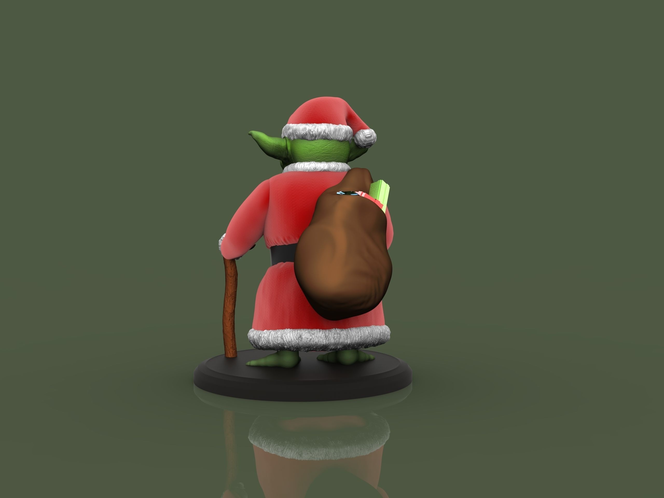Yoda Christmas tree Ornament  3D print model_5
