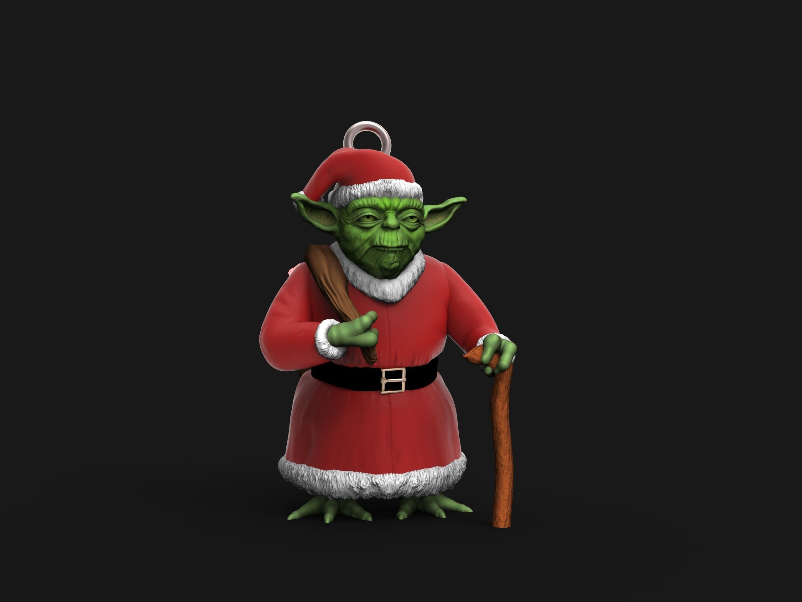 Yoda Christmas tree Ornament  3D print model_1