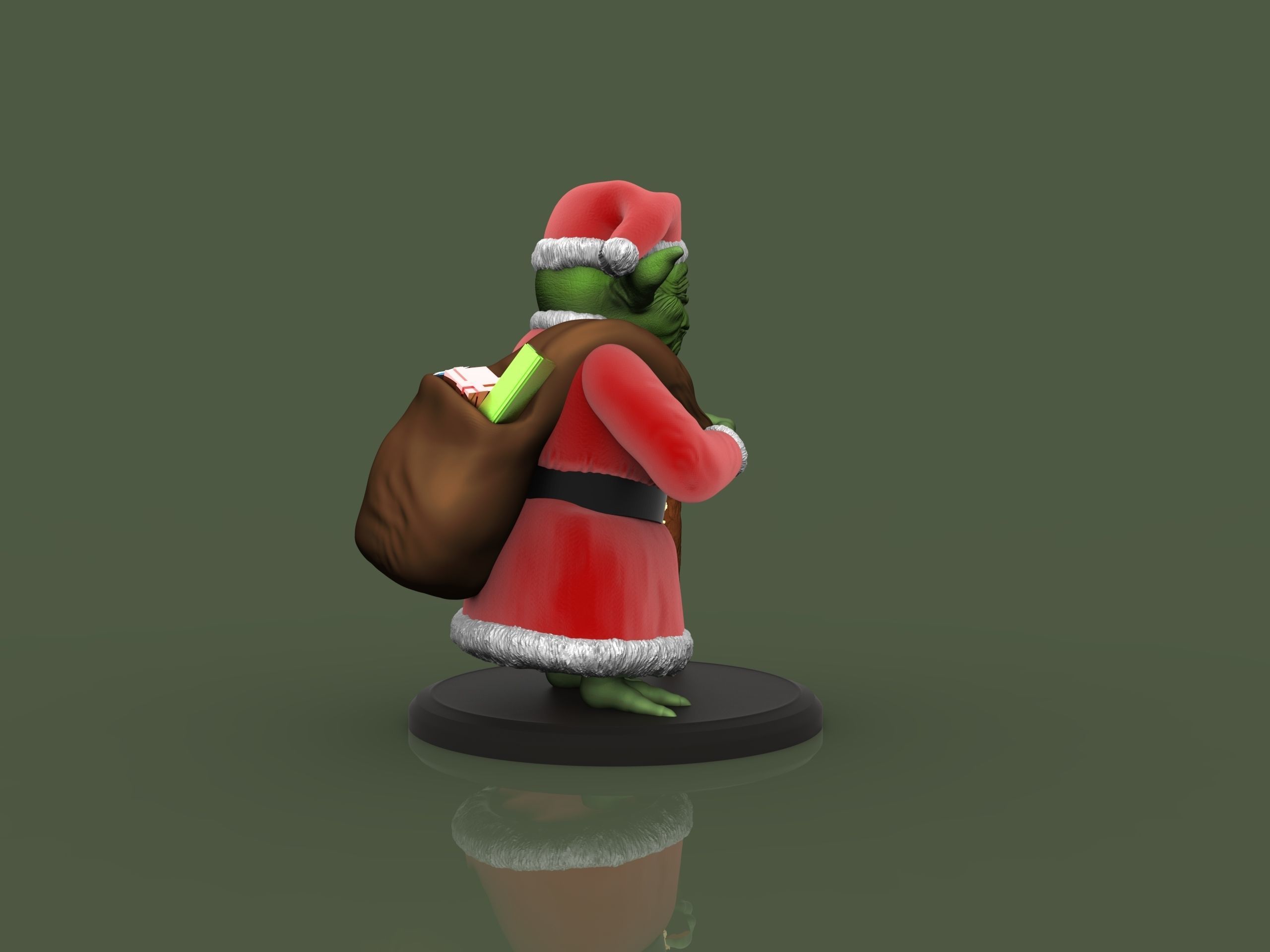 Yoda Christmas tree Ornament  3D print model_6