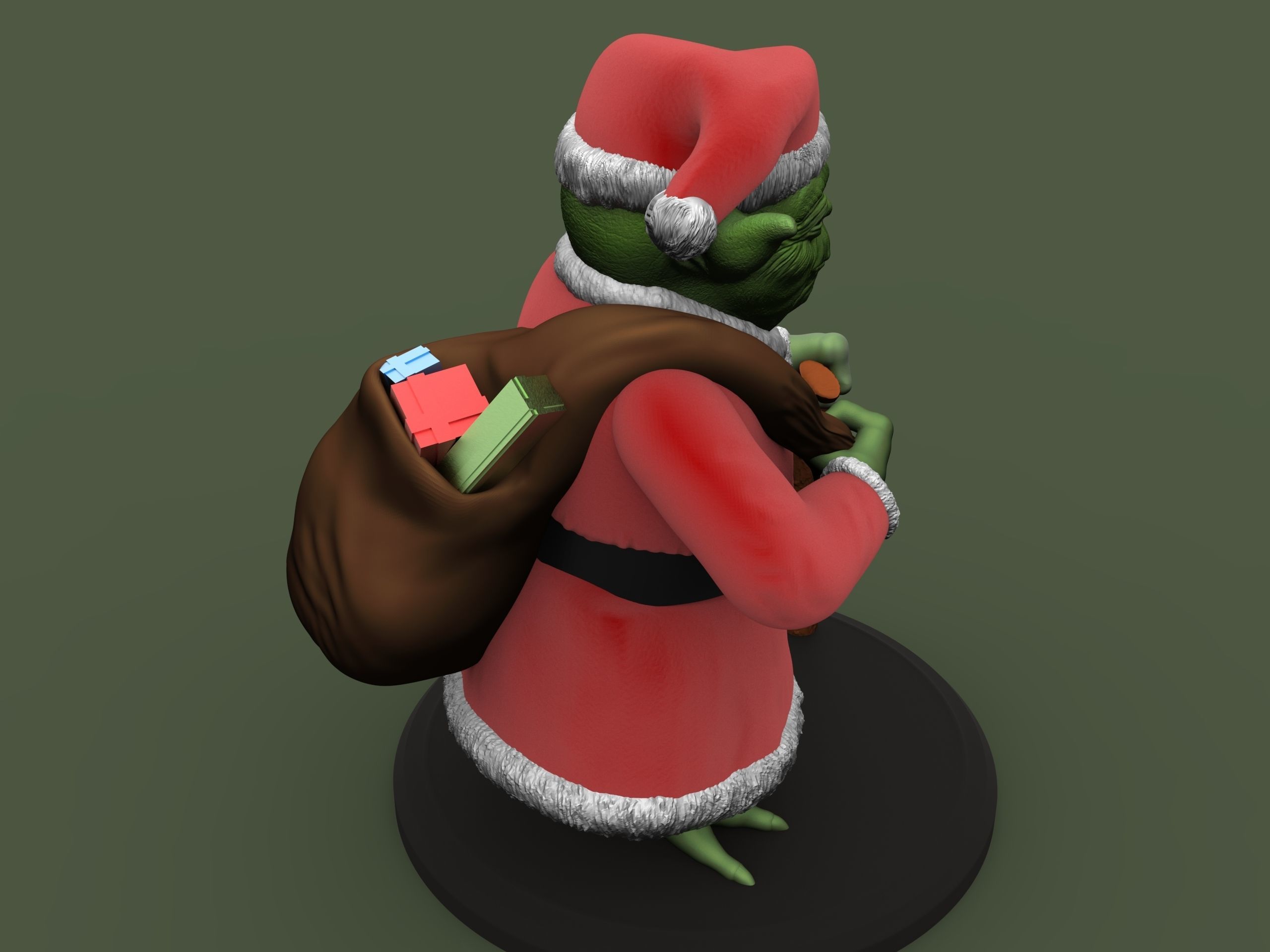 Yoda Christmas tree Ornament  3D print model_8