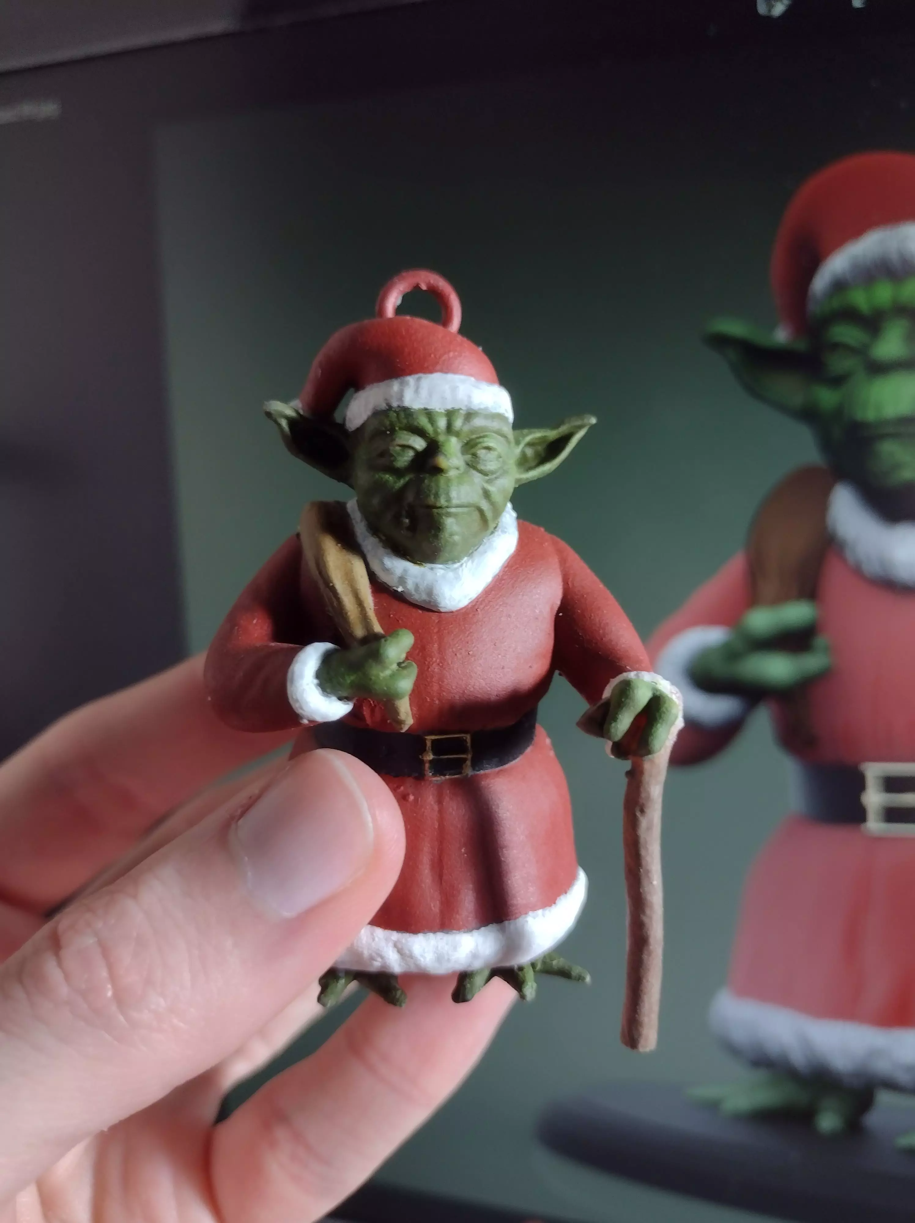 Yoda Christmas tree Ornament  3D print model_0