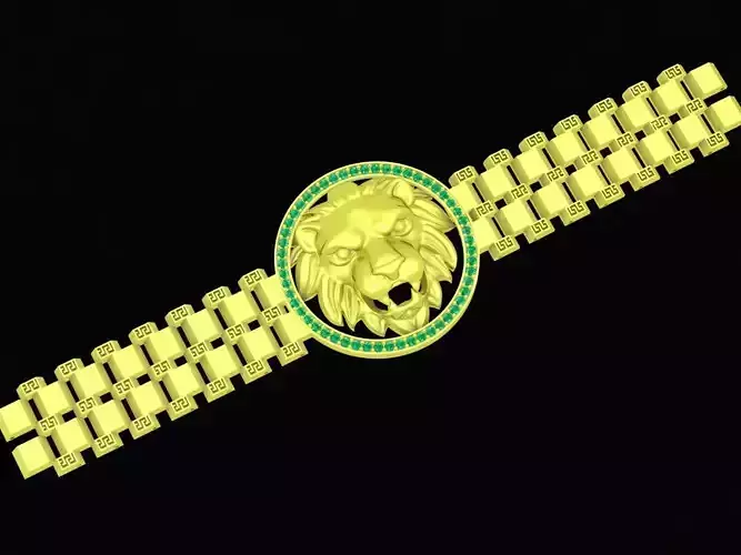korean diamond lion bracelets 4126