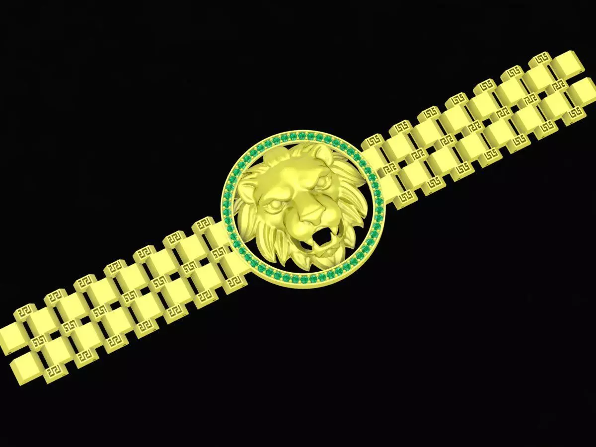 Luxury Tiger Head Bracelet with Box Chain for Jewelry 4126 3D print model