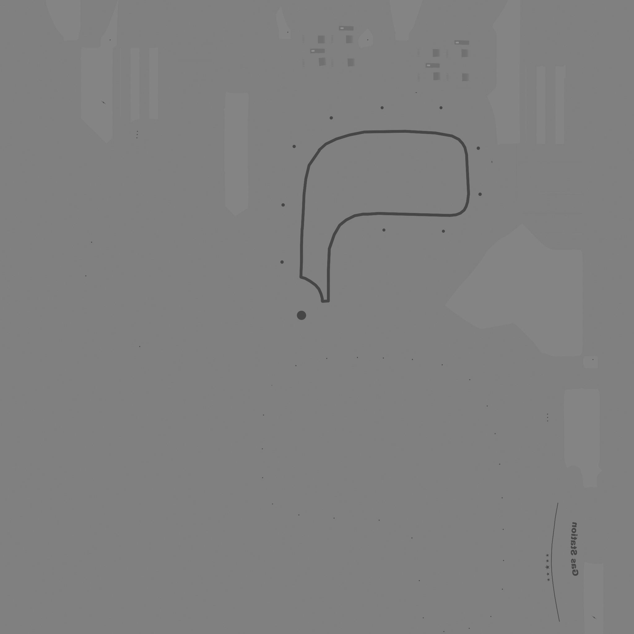 SciFi Gas Station A02 White Gray - Sci Fi Exterior Design Low-poly 3D model_25