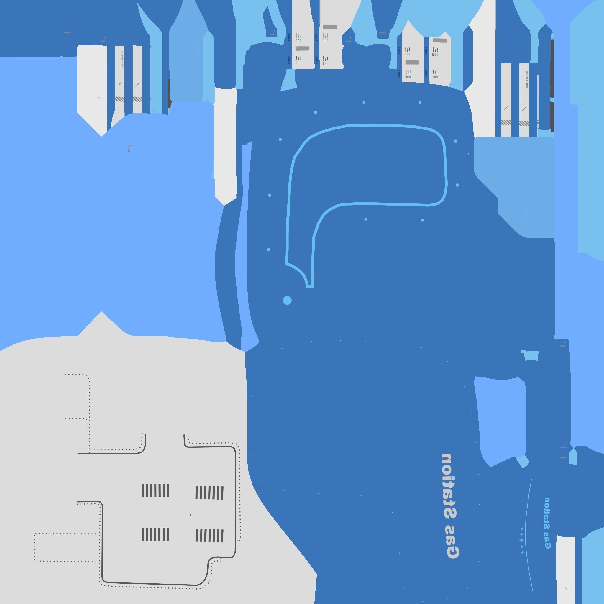 SciFi Gas Station A03 Blue - Sci Fi Exterior Design Low-poly 3D model_23