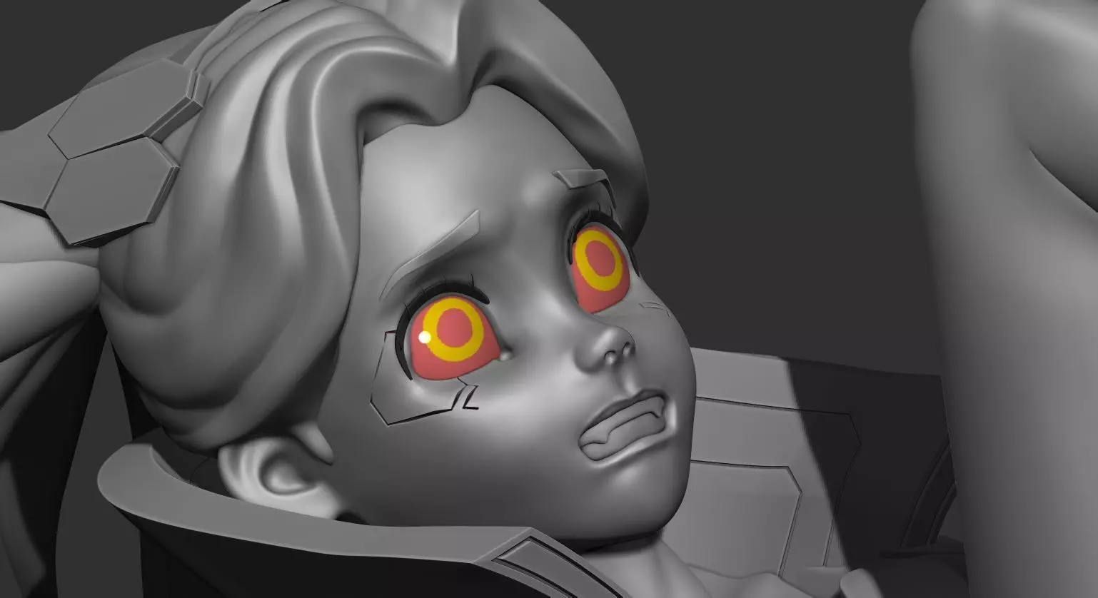 Rebecca character doing handstand 3D print model