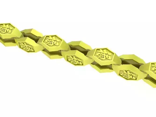 24k chinese letter Happy bracelet for men 4128
