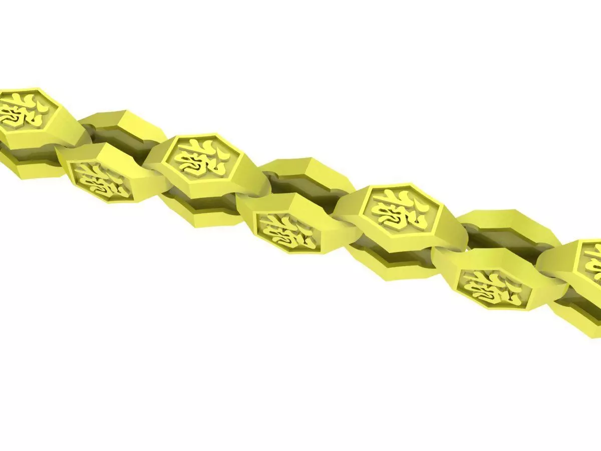 Luxury Geometric Link Bracelet Jewelry 3D Model 4128 3D print model