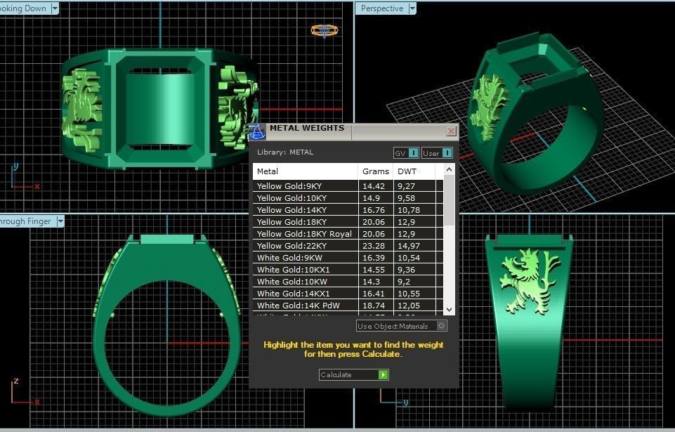  man ring Rasta Lion of Judea 771 3D print model_7