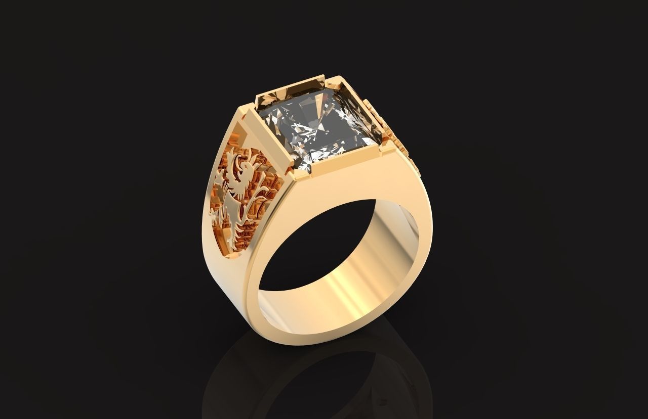  man ring Rasta Lion of Judea 771 3D print model_17