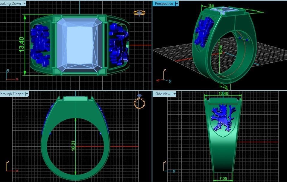  man ring Rasta Lion of Judea 771 3D print model_5