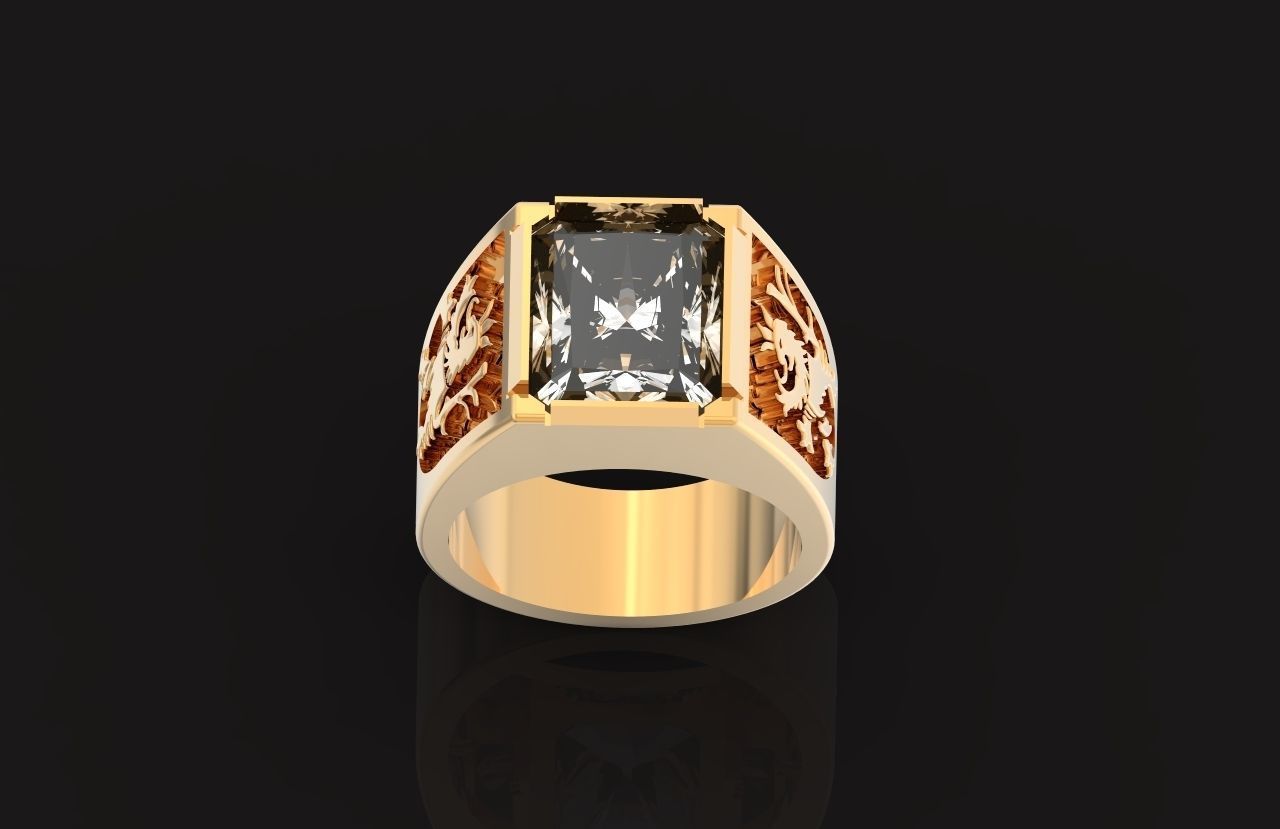  man ring Rasta Lion of Judea 771 3D print model_16