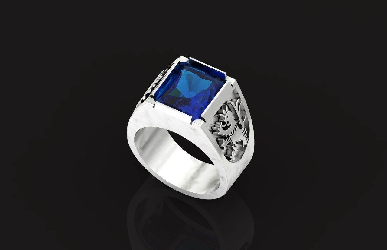  man ring Rasta Lion of Judea 771 3D print model_11