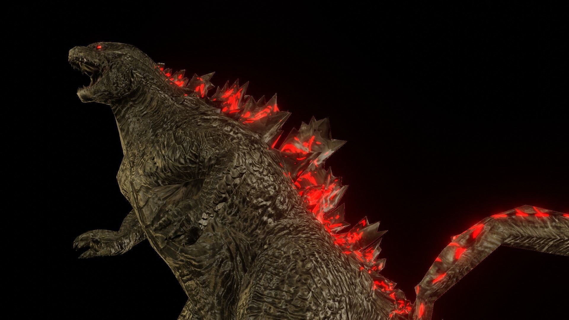 Godzilla 2019 2014 Model Free low-poly 3D model_3