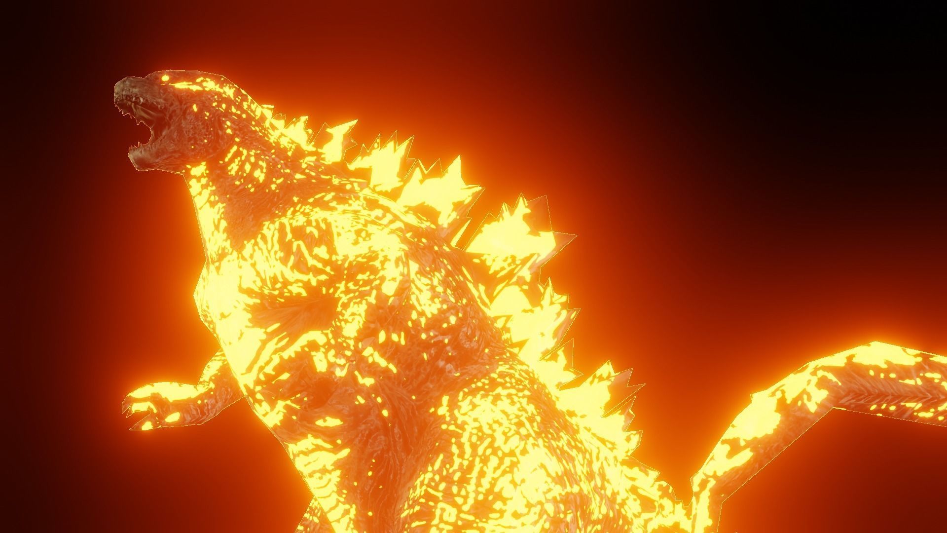 Godzilla 2019 2014 Model Free low-poly 3D model_4