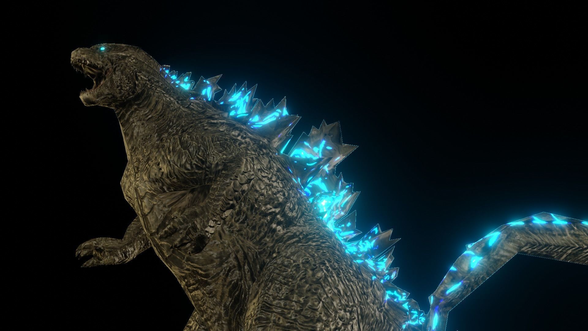 Godzilla 2019 2014 Model Free low-poly 3D model_2