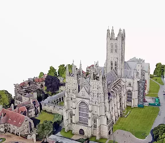 Canterbury Cathedral Low-poly 3D model