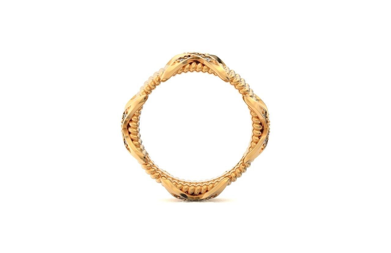 ring tiffany schlumberger diamond three-row 776 3D print model_17