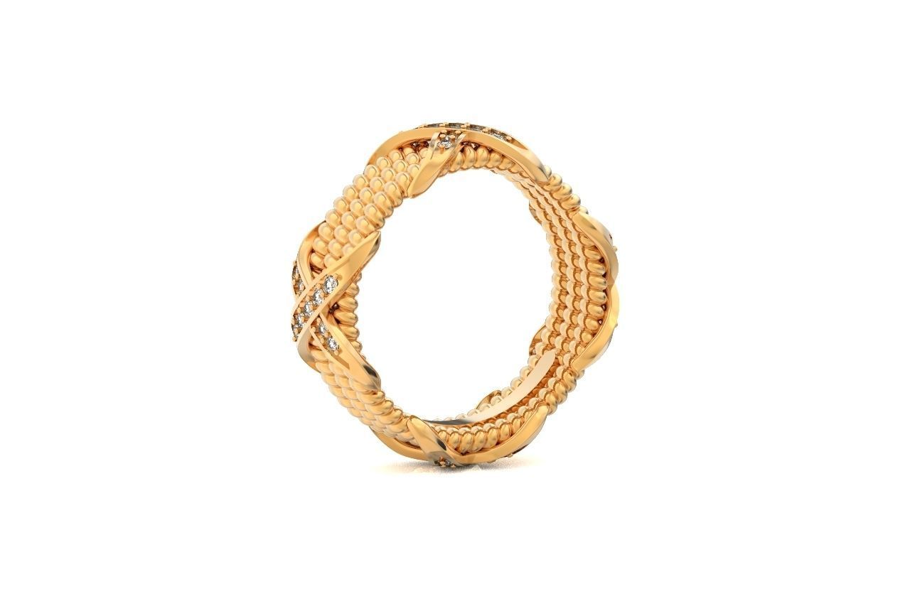 ring tiffany schlumberger diamond three-row 776 3D print model_15