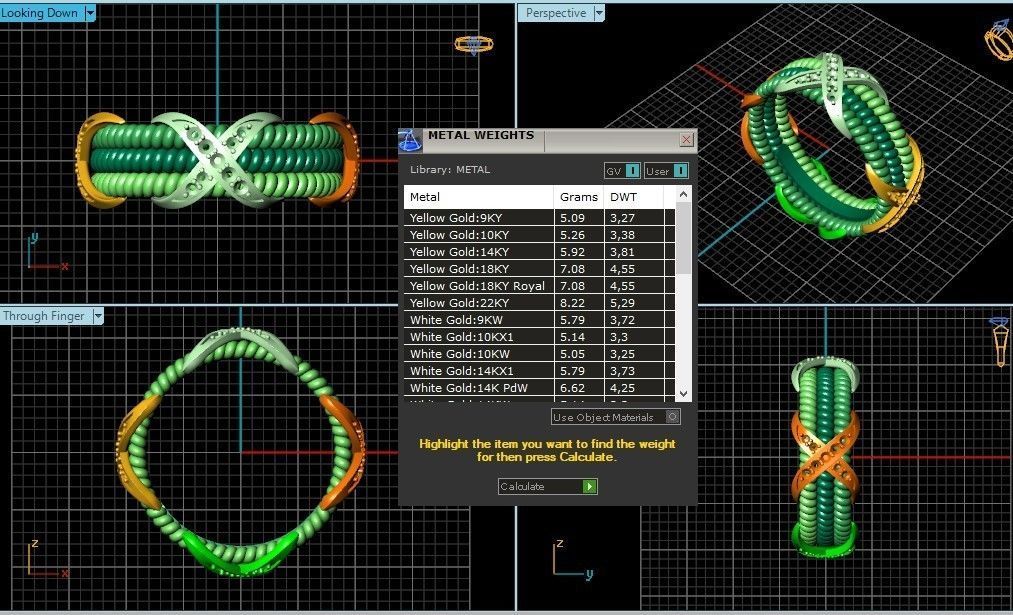 ring tiffany schlumberger diamond three-row 776 3D print model_7