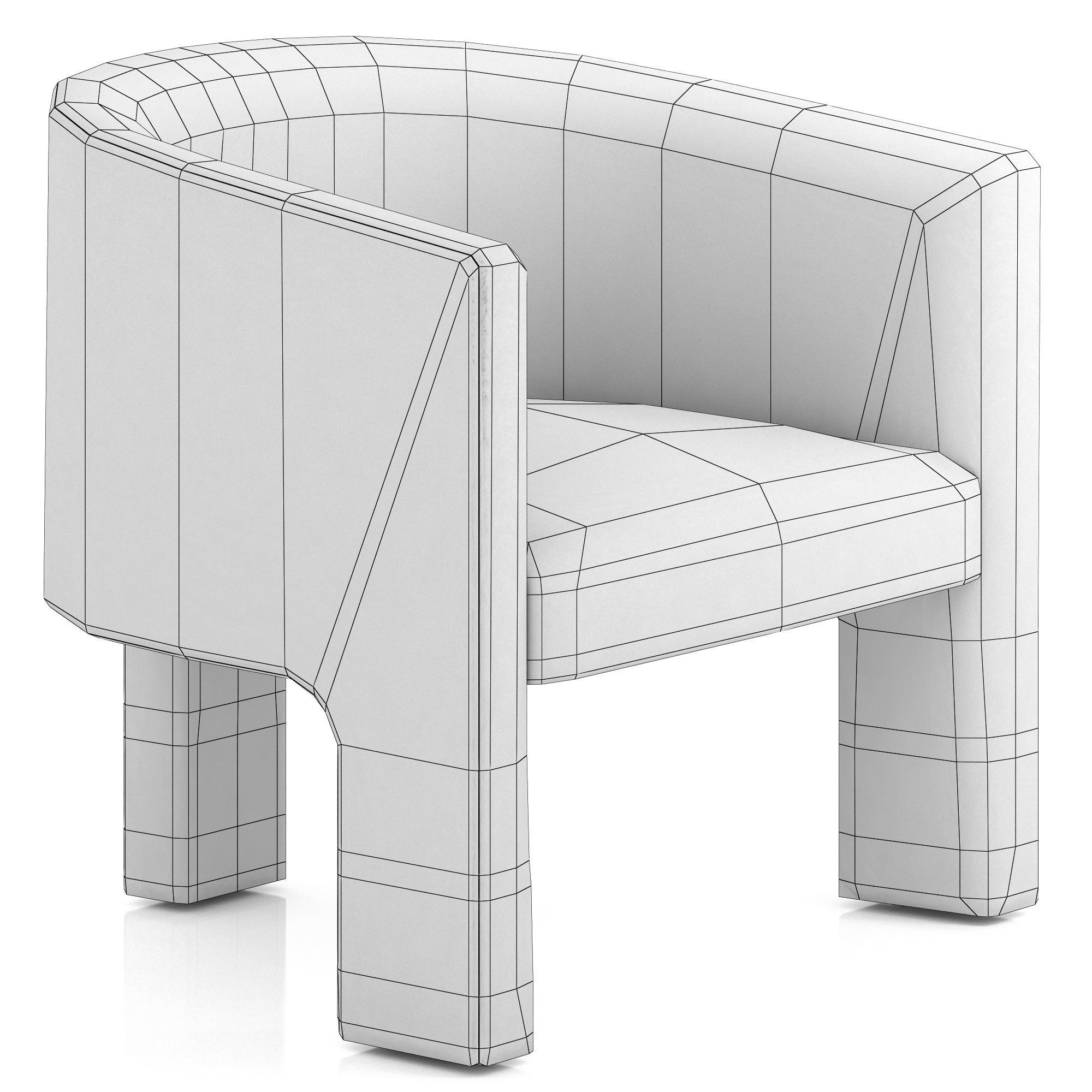 Restoration Hardware Ines Chair 3D model_8