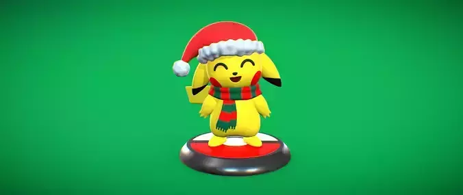 Pikachu claus - 3D print 3D print model