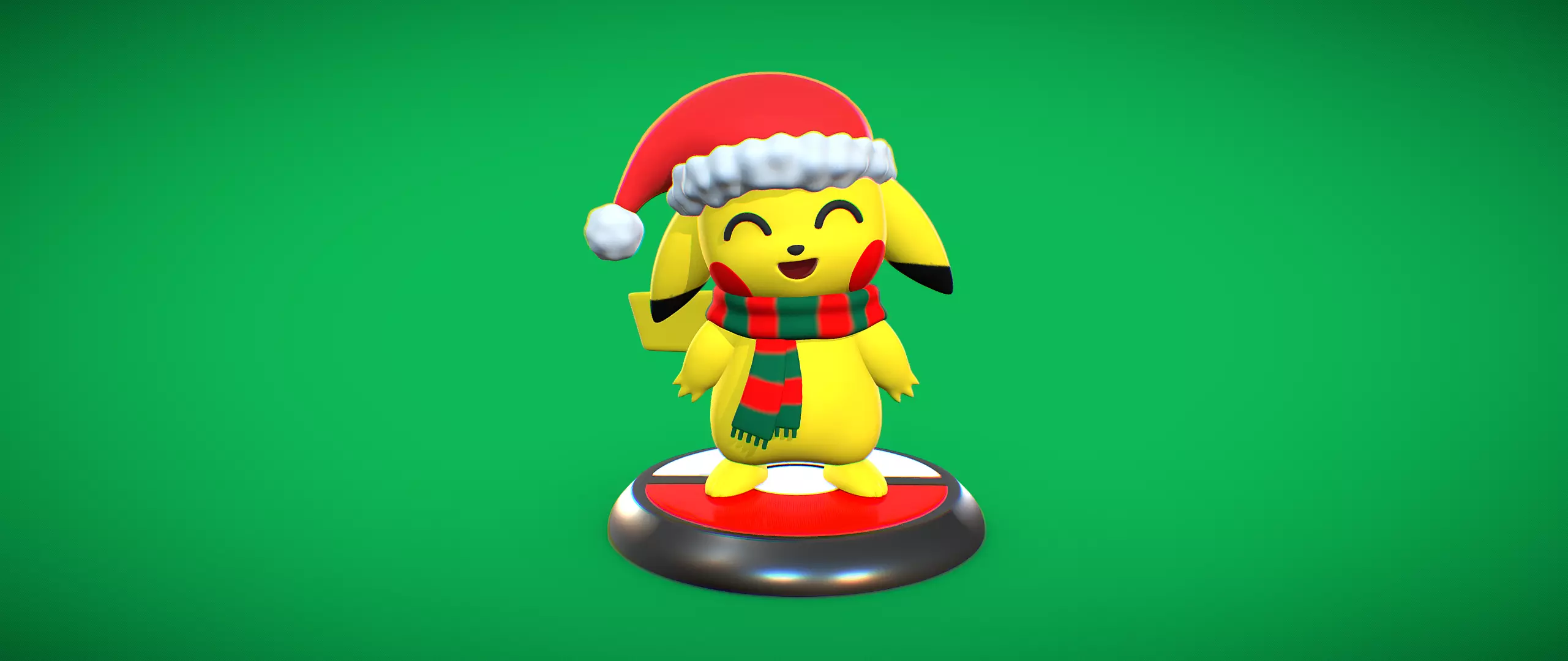 Pikachu claus - 3D print 3D print model_0