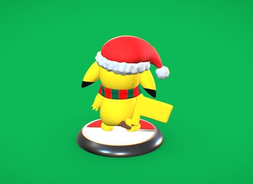 Pikachu claus - 3D print 3D print model_3