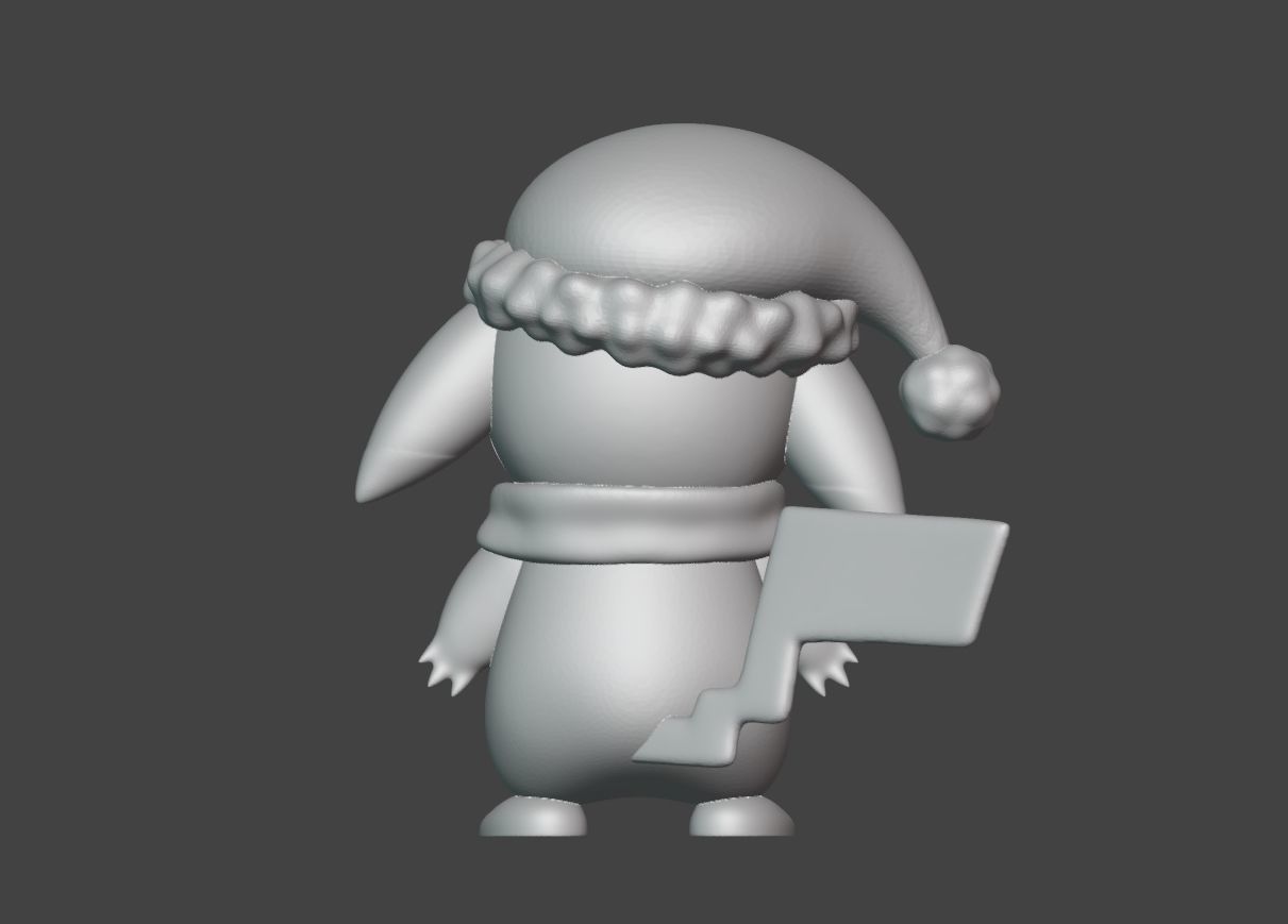 Pikachu claus - 3D print 3D print model_8