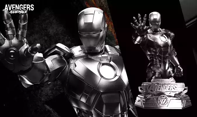 Wicked Marvel Iron Man Bust ready for 3d printing 3D print model