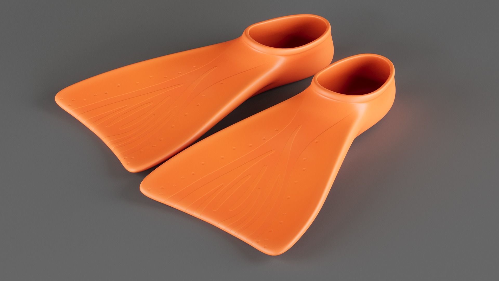 Swim Fins PBR 3D model_2