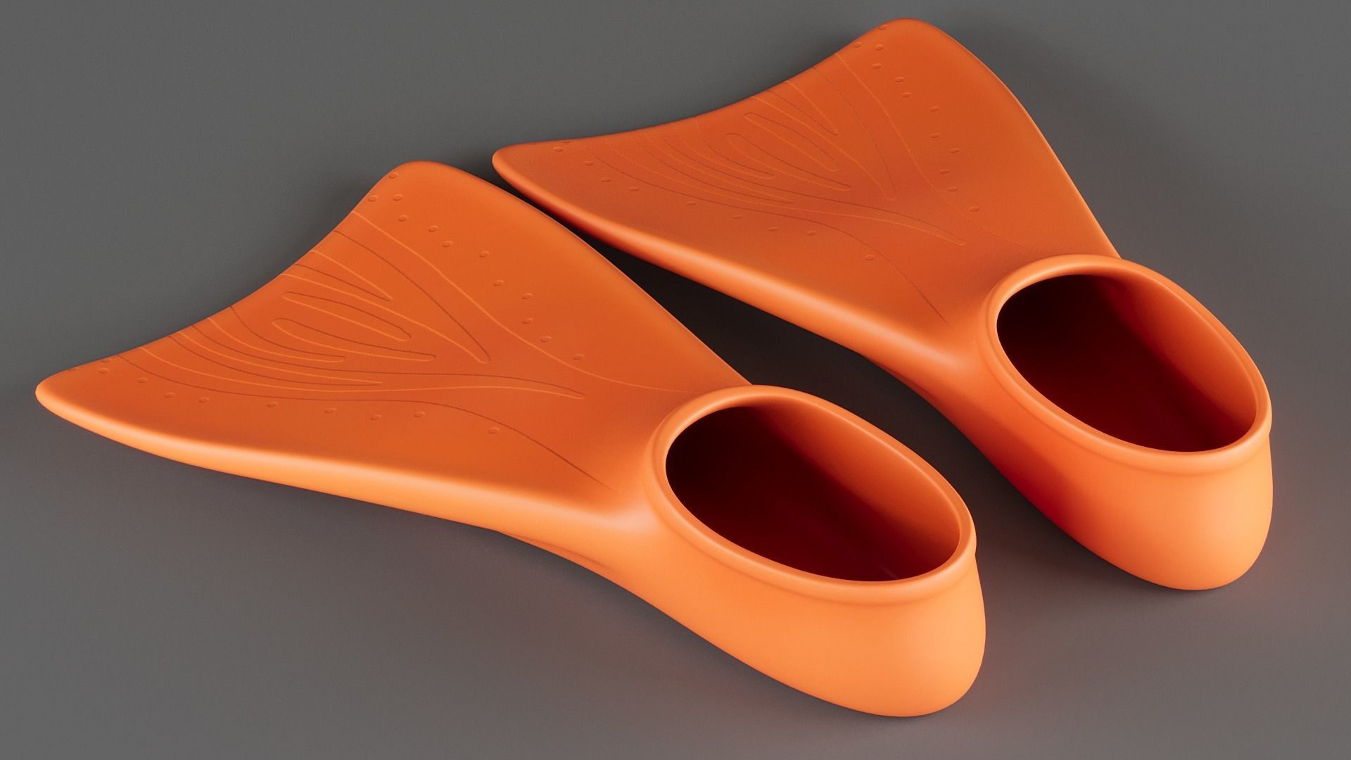 Swim Fins PBR 3D model_4