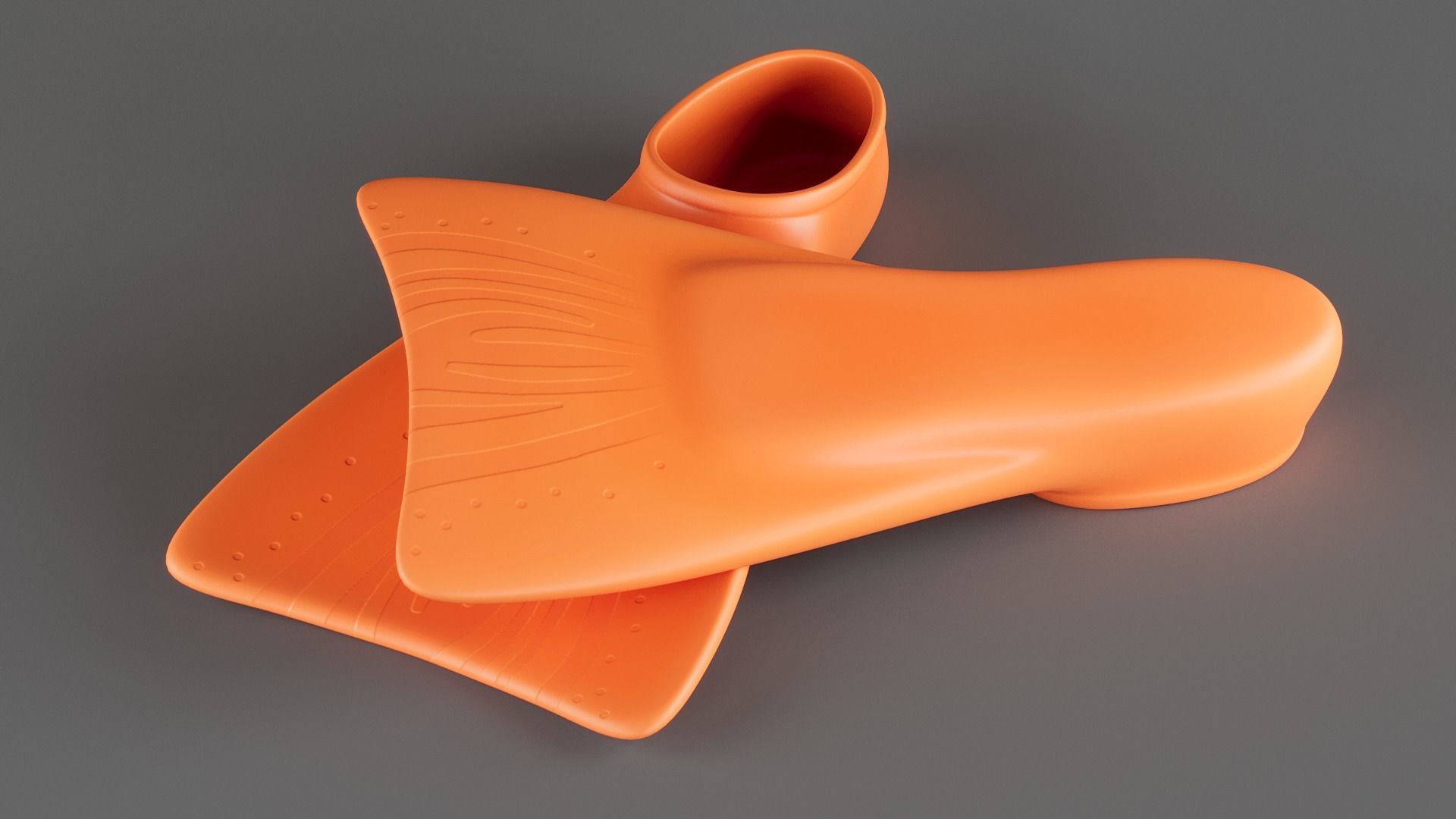 Swim Fins PBR 3D model_9