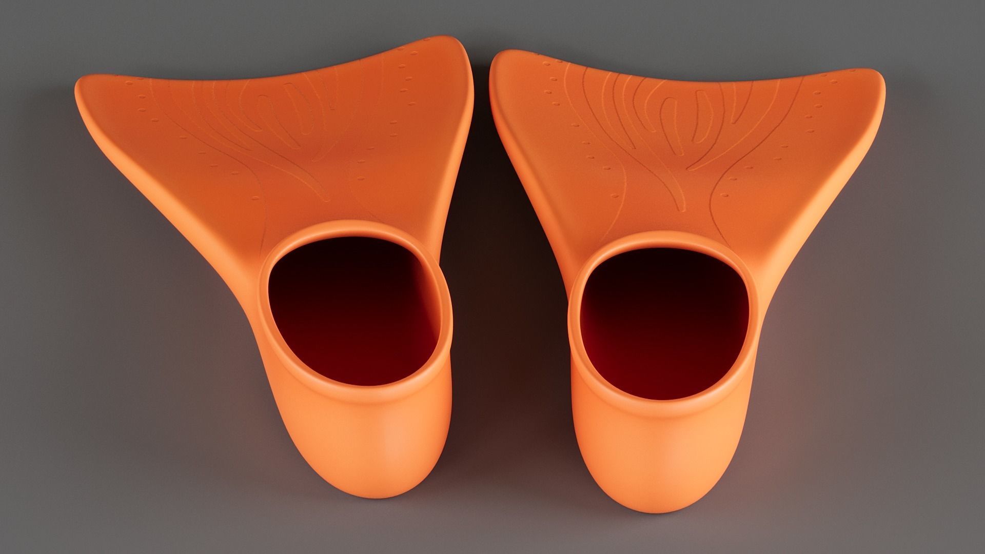 Swim Fins PBR 3D model_5