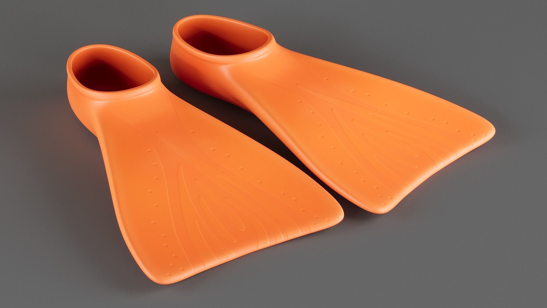 Swim Fins PBR 3D model_8