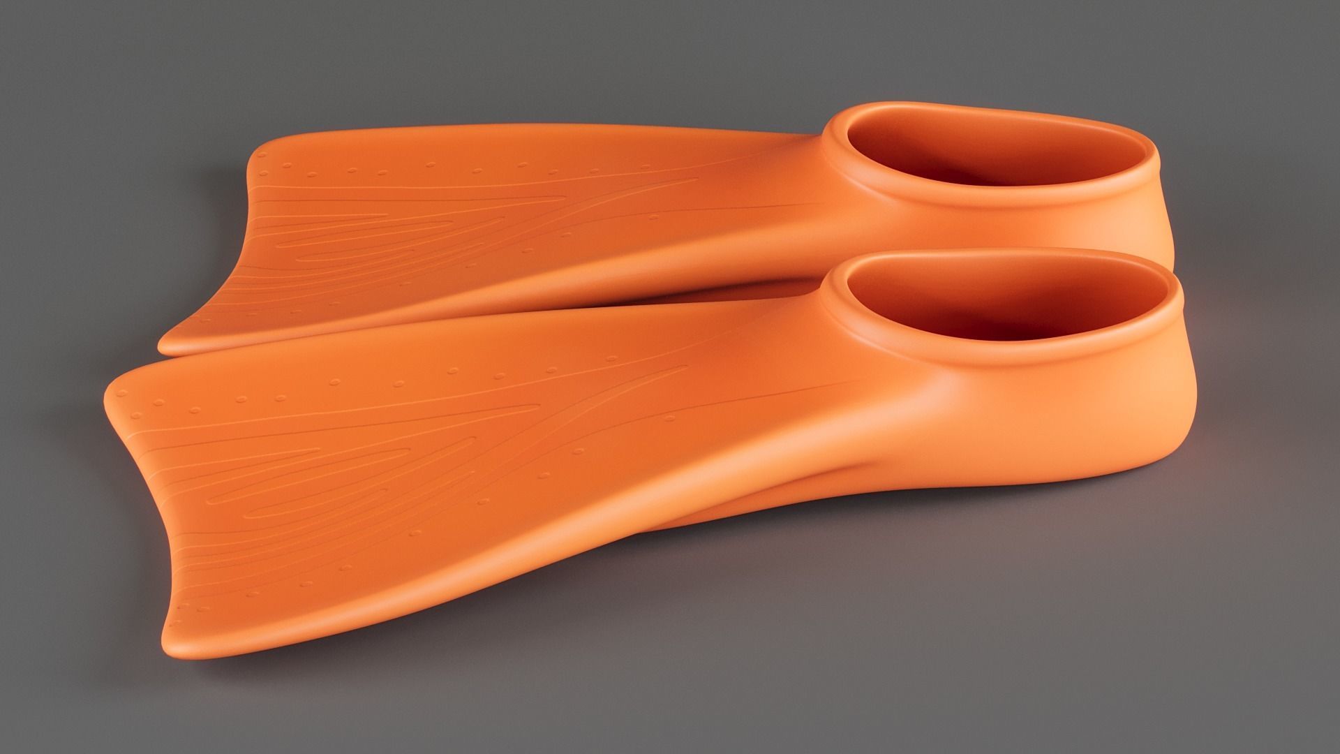Swim Fins PBR 3D model_3