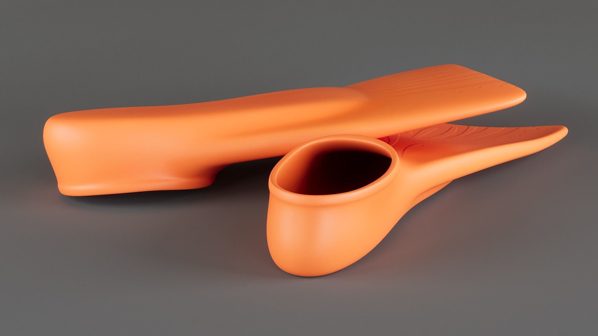 Swim Fins PBR 3D model_12