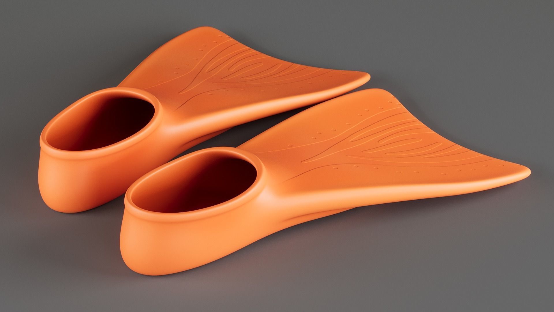 Swim Fins PBR 3D model_6