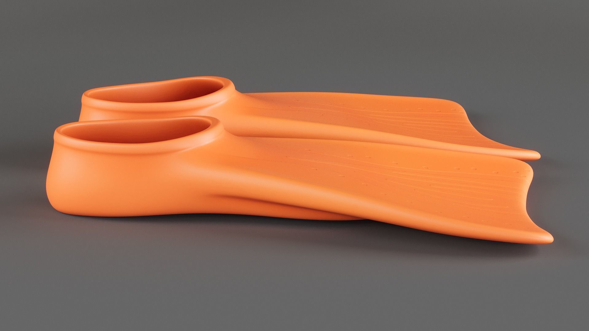 Swim Fins PBR 3D model_7