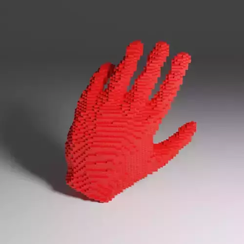 Lego Hand Low-poly 3D model