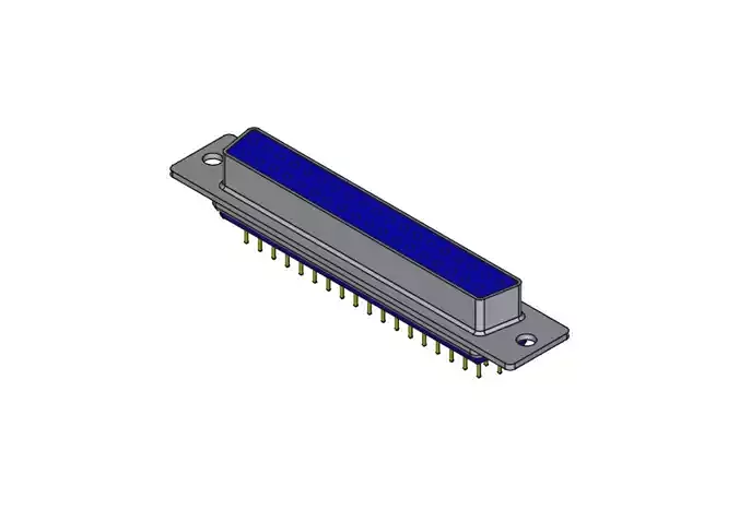 DB37 female connector through hole