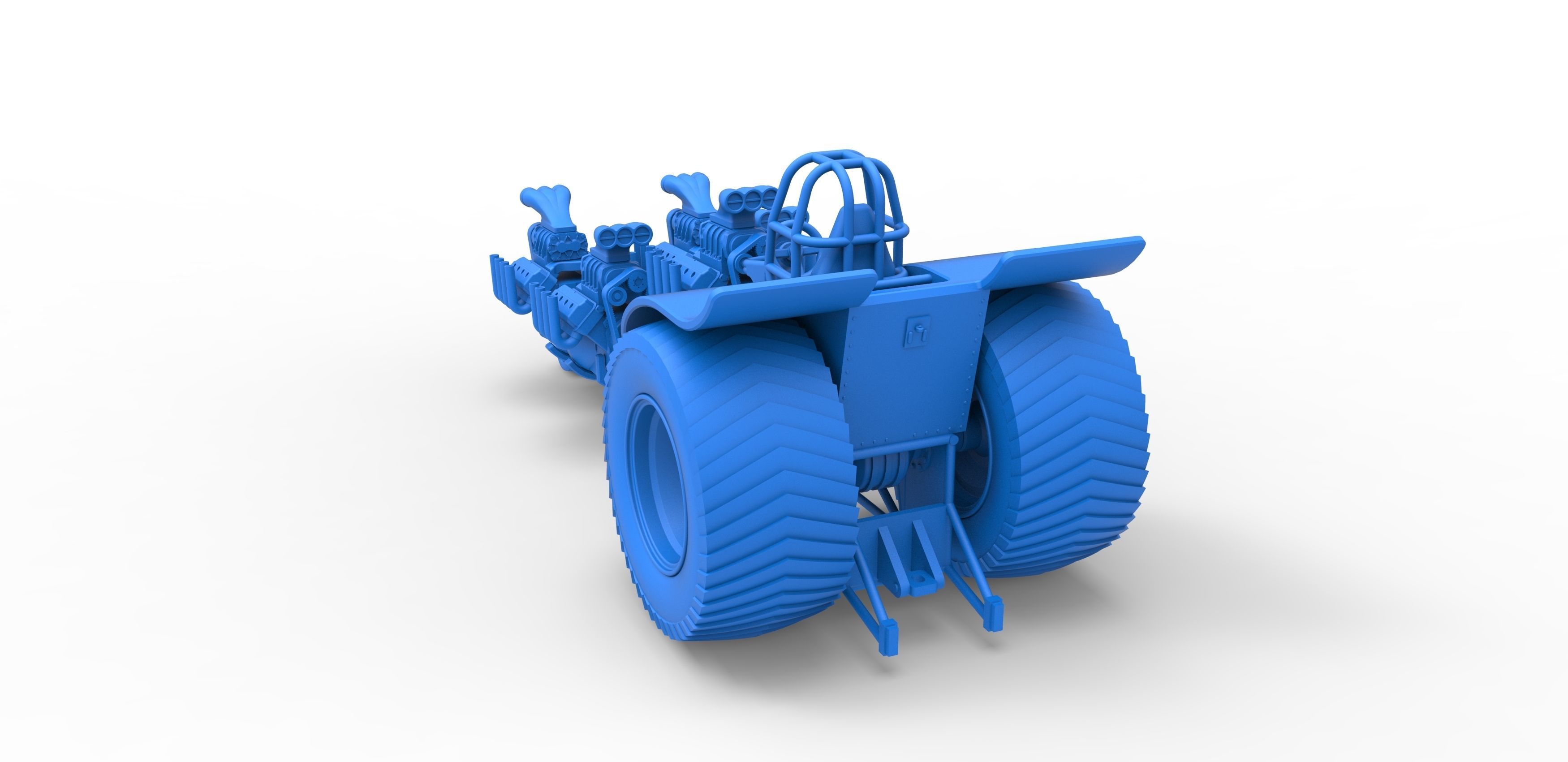 Pulling tractor with 5 engines V8 Version 6 Scale 1 to 25 3D print model_26