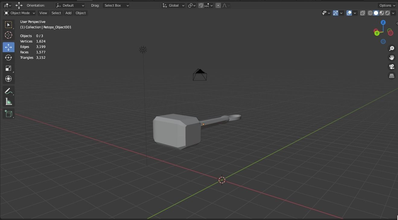 Thor Hammer Free low-poly 3D model_13